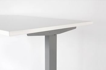 Elfen Ergodesk Basic II -sähköpöytä, 100 x 60 cm, valkoinen, harmaa runko, kuva 4