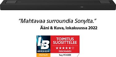 Sony HT-A5000 5.1.2 Dolby Atmos Soundbar -äänijärjestelmä, kuva 3