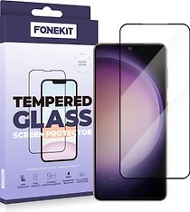 FoneKit Full Cover -panssarilasi, Samsung Galaxy S23, musta