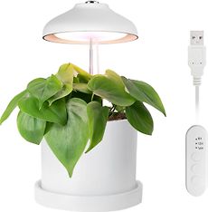 Enne Bijou Grow -kasvivalaisin,USB, 5 W, 240 lm, valkoinen