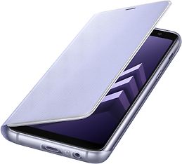 Samsung Neon Flip Cover -suojakuori, Galaxy A8 (2018), Orchid Gray, kuva 2
