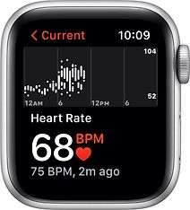 Apple Watch SE (GPS) 40 mm hopeanvärinen alumiinikuori, syvänteensininen urheiluranneke, kuva 4