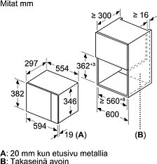 Bosch HBA533BB0S Serie 4 -erillisuuni, musta ja Bosch BFL520MB0 Serie 4 -mikroaaltouuni, musta, kuva 15