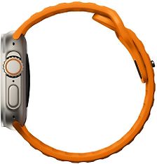 Nomad Sport Strap -ranneke, Apple Watch 49 / 45 / 44 / 42 mm, vaaleanoranssi, kuva 3