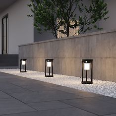 Trio Carmo aurinkokenno ulkopylväsvalaisin, 130 lm, 3000 K, SMD-LED 2 W, 25 cm, mattamusta, kuva 8