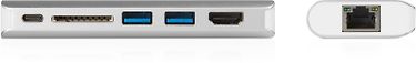 Fuj:tech USB-C PRO Dock -telakka, hopea, kuva 2