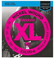 D'Addario EXL170-6 032 - 130 -kielisarja sähköbassolle