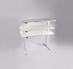 Elfen Ergodesk White -sähköpöytä, 140 x 80 cm, valkoinen runko, kuva 2