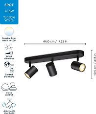 WiZ IMAGEO Spots -kohdevalaisin, 3-osainen, musta, tunable white, Wi-Fi, kuva 7