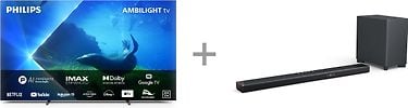 Philips OLED808 77" 4K OLED Ambilight Google TV + Fidelio B95 5.1.2. Dolby Atmos Soundbar -tuotepaketti, kuva 2