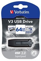 Verbatim SuperSpeed V3 64 GB USB-muisti, musta