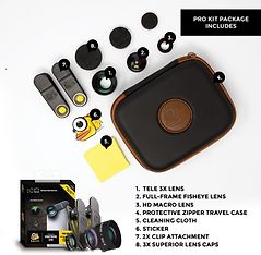Black Eye Pro Kit 3 in 1 -Tele, Full Frame Fish Eye, HD Macro -linssit puhelimeen, kuva 5