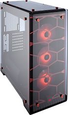 Corsair Crystal Series 570X RGB -ATX-kotelo, musta/punainen, kuva 2