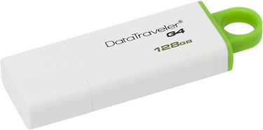 Kingston 128 GB DataTraveler G4 USB 3.0 -muistitikku, valkoinen/vihreä