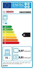 Bosch HBA533BB0S Serie 4 -erillisuuni, musta, kuva 8