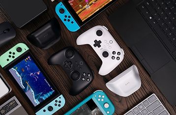 8BitDo Ultimate Bluetooth Controller -peliohjain, valkoinen, Switch / PC, kuva 7