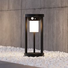 Trio Carmo aurinkokenno ulkopylväsvalaisin, 130 lm, 3000 K, SMD-LED 2 W, 25 cm, mattamusta, kuva 9