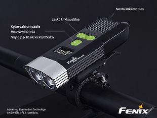 Fenix BC30R V2-pyörävalaisin, USB-ladattava, 1800 lm, kuva 2
