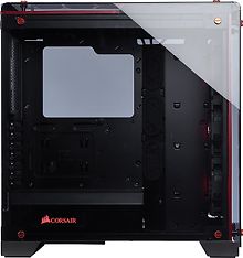 Corsair Crystal Series 570X RGB -ATX-kotelo, musta/punainen, kuva 4