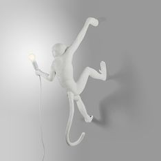 Seletti The Monkey Lamp Hanging Right -seinävalaisin, oikeakätinen, valkoinen, kuva 5