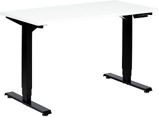 Elfen Ergodesk Pro -sähköpöytä, 160 x 80 cm, valkoinen, mattamusta runko