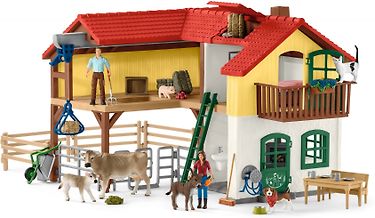 Schleich Farm World 42407 - Maatalo, jossa talli ja eläimet