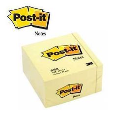 Post-it 636B viestilappukuutio, 76 x 76 mm, keltainen