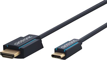 Clicktronic USB-C - HDMI 2.0 -kaapeli, 2 m, musta