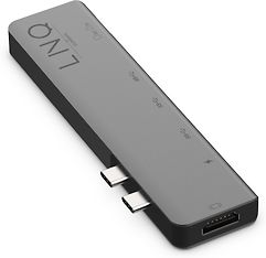 LINQ 7 in 2 USB-C Macbook® Pro Multiport Hub -adapteri, tähtiharmaa, kuva 2