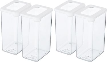 Smartstore Vision säilytyspurkki 1,6 L, kirkas valkoinen, 4-PACK