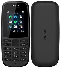 Nokia 105 (2019) Dual-SIM -peruspuhelin, musta