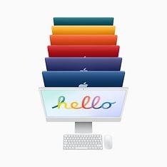 Apple iMac 24" M1 256 Gt -tietokone, oranssi (Z132), kuva 7
