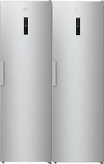 Upo RA6195XLE -jääkaappi, teräs ja Upo FNA6195XLE -kaappipakastin, teräs