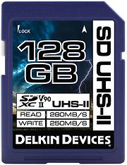 Delkin Cinema SD SDXC UHS-II 128 Gt -muistikortti