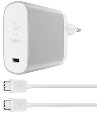 Belkin USB-C -verkkovirtalaturi, 45 W, 3 A, valkoinen