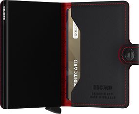 Secrid Fuel Miniwallet -lompakko, musta/punainen – 