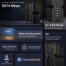 TP-LINK Archer BE550 Tri-Band WiFi 7 -reititin, kuva 6