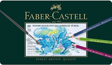 Faber-Castell Albrecht Dürer -akvarellikynät peltirasiassa, 60 väriä, kuva 3