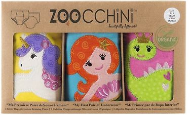 Zoocchini-harjoitteluhousut 3 kpl Fairy Tails, 2 - 3 v