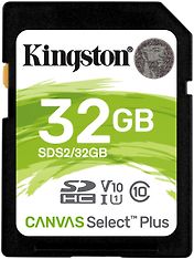 Kingston 32 Gt SD Canvas Select Plus UHS-I Speed Class 1 (U1) -muistikortti, kuva 3