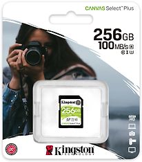 Kingston 256 Gt SD Canvas Select Plus UHS-I Speed Class 1 (U3) -muistikortti