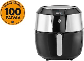 OBH Nordica Easy Fry XXL -airfryer, musta/teräs