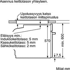 Bosch HBG5375B0S Serie 6 -erillisuuni, musta ja Bosch BFL554MB0 Serie 6 -mikroaaltouuni, musta, kuva 7