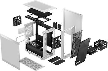 Fractal Design Meshify 2 Mini Micro-ATX-kotelo ikkunalla, valkoinen, kuva 7