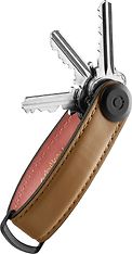 Orbitkey Leather Key Organiser -avainlenkki, kaakaoroosa