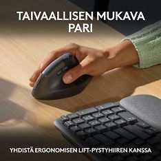 Logitech Wave Keys -langaton näppäimistö, grafiitti, kuva 8