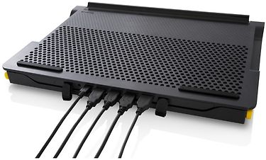 Targus Chill Mat with 4-port 2.0 USB -kannettavan jäähdytysalusta, säädettävä korkeus, musta, kuva 7