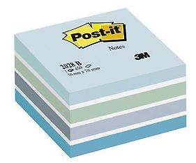Post-it viestilappukuutio sininen pastellivärilajitelma 76 x 76 mm