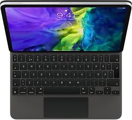 Apple Magic Keyboard 11" iPad Prolle ja iPad Airille (5. sukupolvi) -näppäimistö ja suoja, musta (MXQT2)