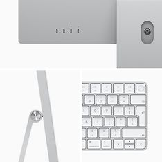 Apple iMac 24" M1 512 Gt -tietokone, hopea (MGPD3), kuva 4